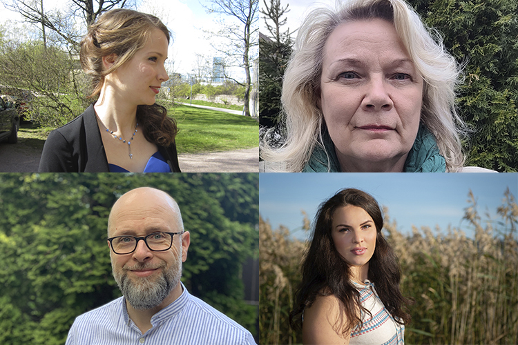 Musik i sommarkvällen Bildcollage med 4 bilder av musikerna