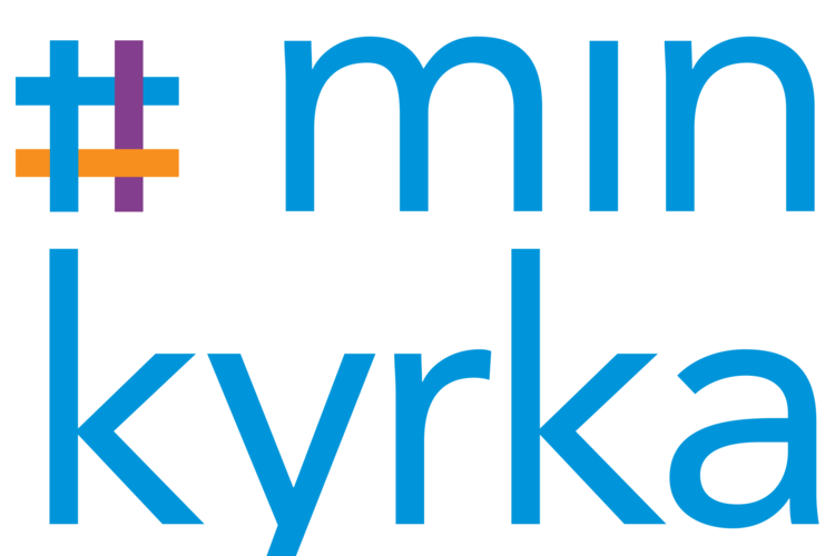 Min kyrka-logon i blått